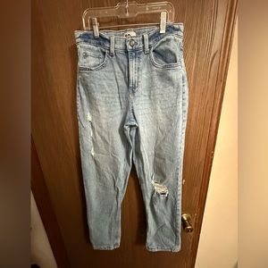SO, faded denim,  distressed jeans, straight leg Girls size 14